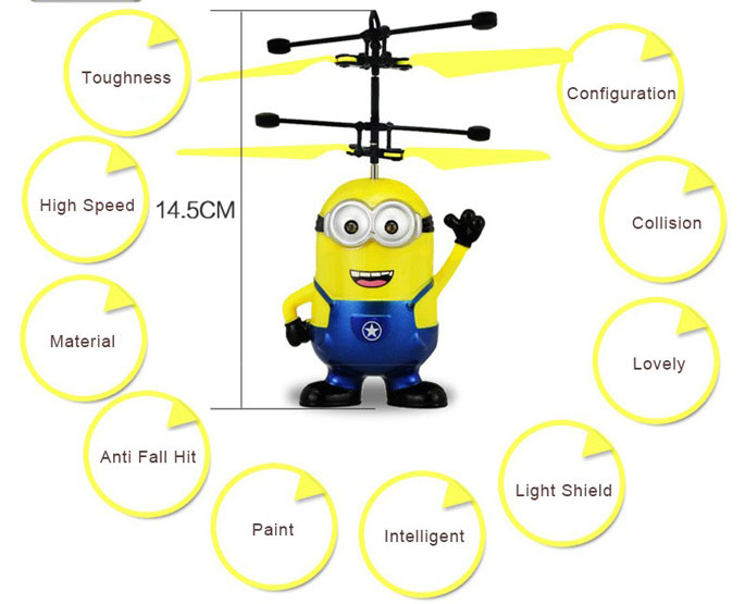 Mainan Flying Ball Model Minion Blue Yellow Mainan Flying Ball Model Minion Blue Yellow