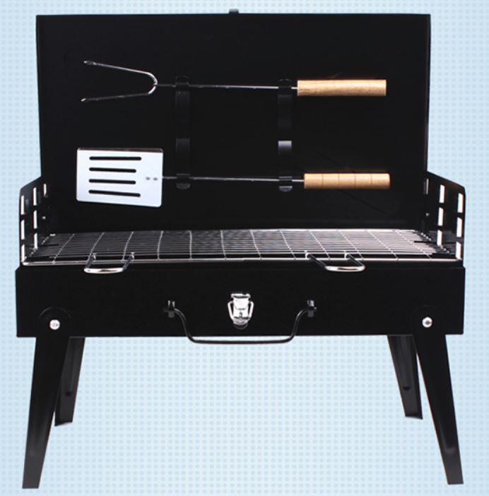 Alat Panggang Arang BBQ Grill Stove Foldable Black 