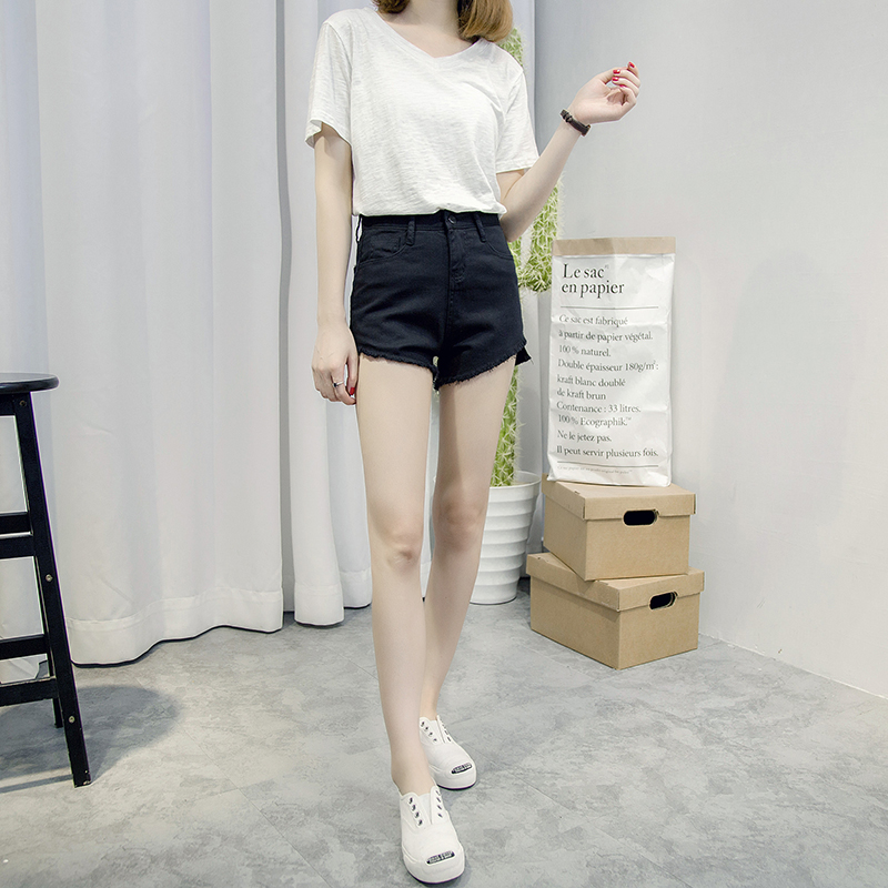 Hot Pants Denim Wanita Size L - White - JakartaNotebook.com