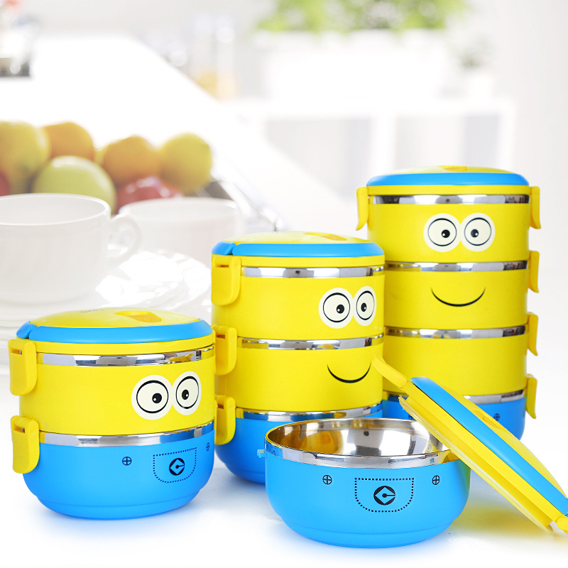 kotak makan 2 tingkat model minion bulat yellow jakartanotebook kotak makan 2 tingkat model minion bulat yellow jakartanotebook