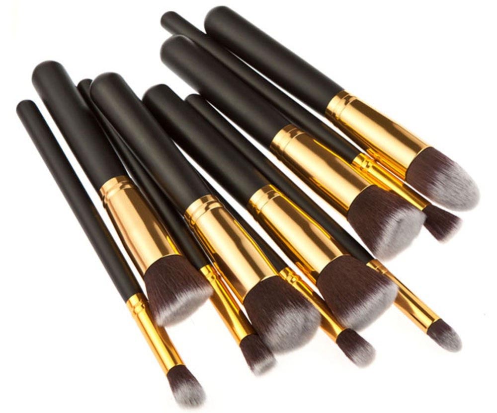 kuas make up wajah 10 pcs black gold jakartanotebook kuas make up wajah 10 pcs black gold jakartanotebook