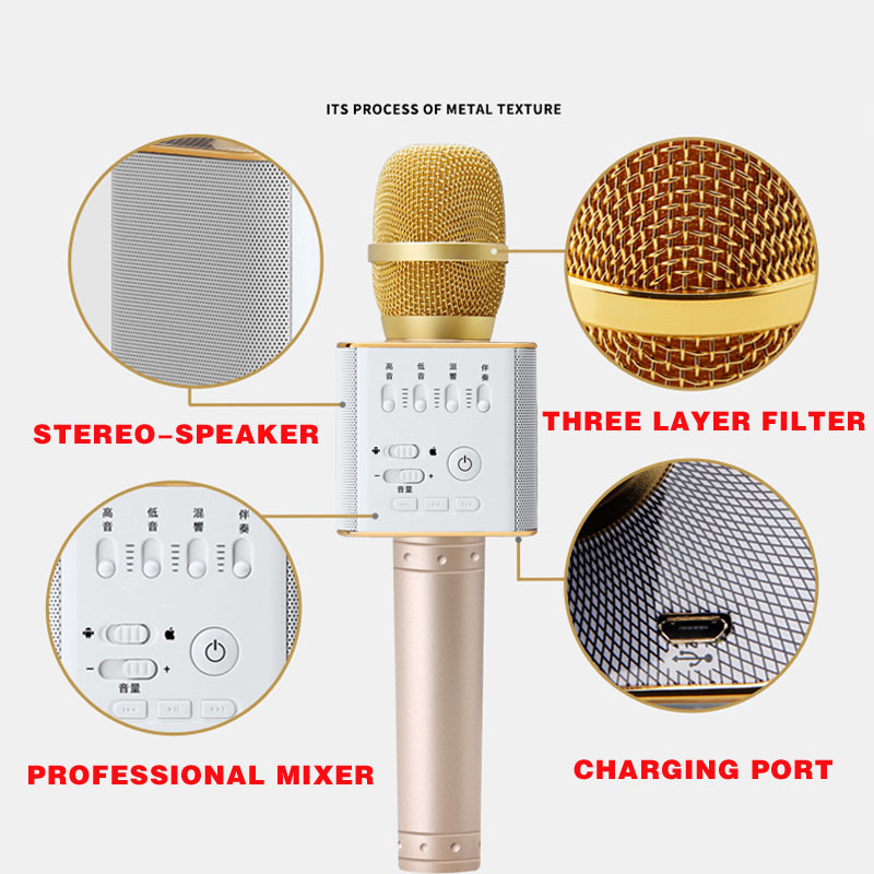 Mic Karaoke Wireless bluethooth Q9 Terbaik
