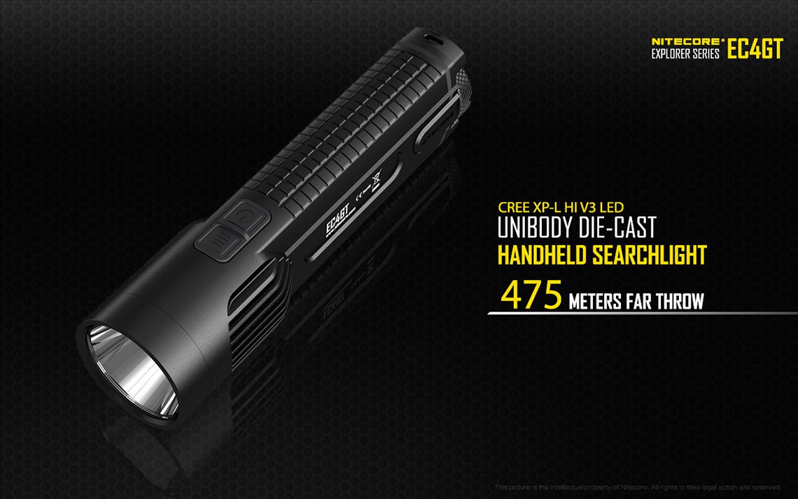 Nitecore Ec4gt Senter Led Xp L Hi V3 1000 Lumens Black nitecore ec4gt senter led xp l hi v3 1000 lumens black