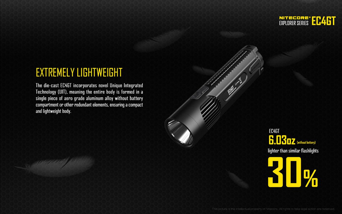 Nitecore Ec4gt Senter Led Xp L Hi V3 1000 Lumens Black nitecore ec4gt senter led xp l hi v3 1000 lumens black
