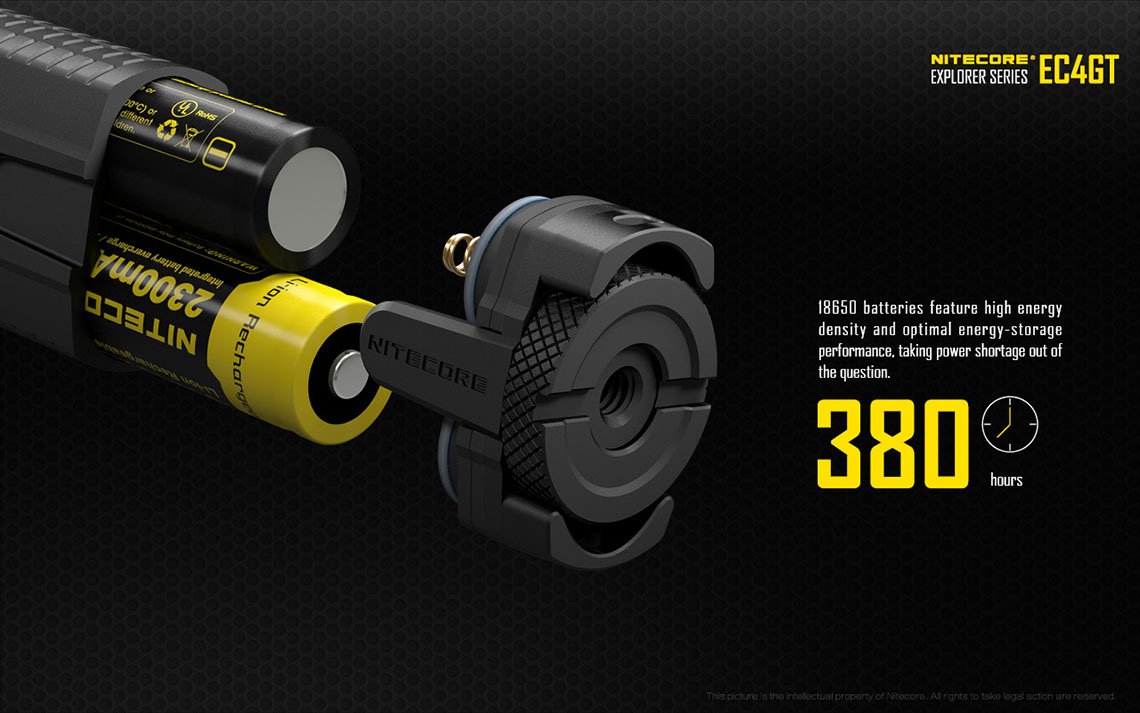 Nitecore Ec4gt Senter Led Xp L Hi V3 1000 Lumens Black nitecore ec4gt senter led xp l hi v3 1000 lumens black
