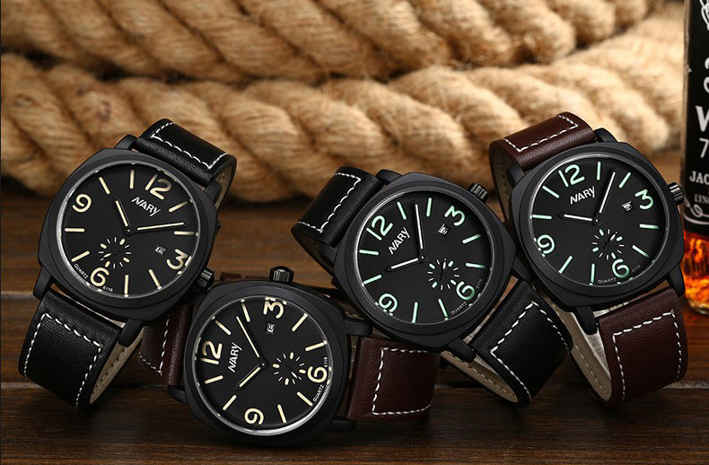 nary jam tangan analog kulit 6119 brown gold nary jam tangan analog kulit 6119 brown gold