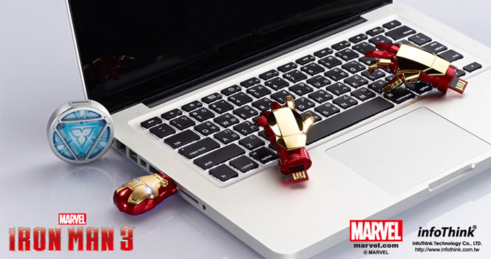 Iron Man Head USB 2.0 Flashdisk Model 2 - 8GB - Red 