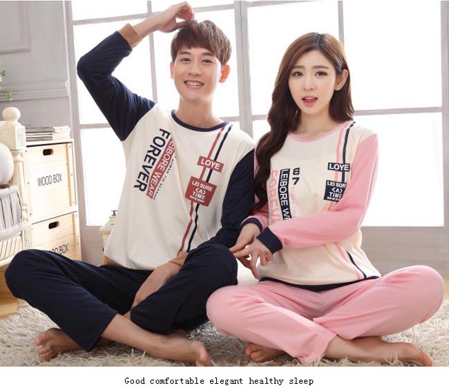 Piyama Forever Couple Wanita Size M - Pink with White Side 