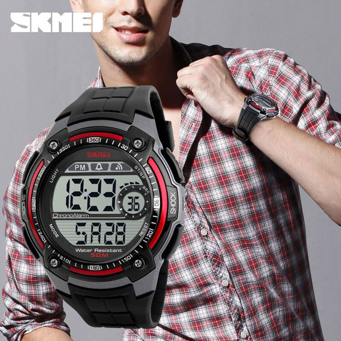 SKMEI Jam Tangan Digital Pria - DG1203 - Black 