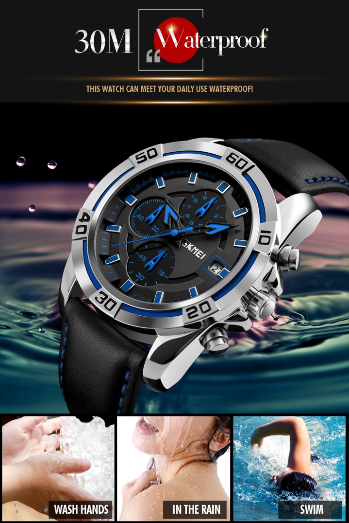 SKMEI Jam Tangan Analog Pria - 9156 - Yellow 