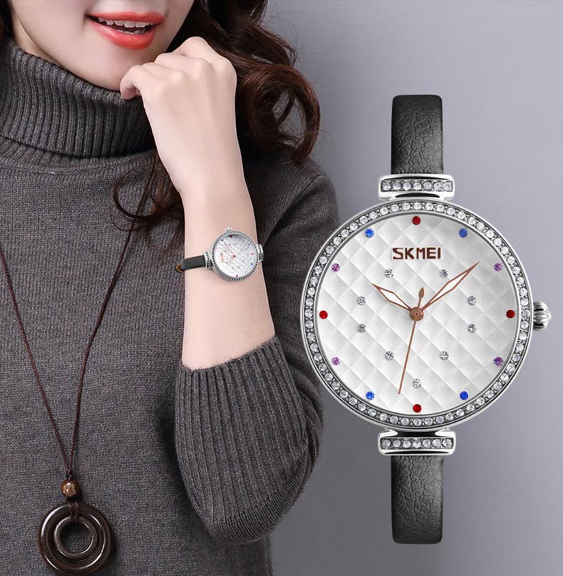 skmei jam tangan analog wanita 9142 black skmei jam tangan analog wanita 9142 black
