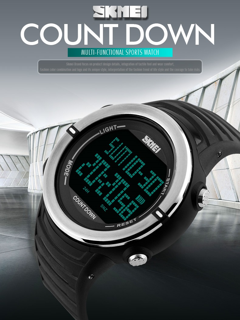 SKMEI Jam Tangan Digital Pria - 1209 - Black 