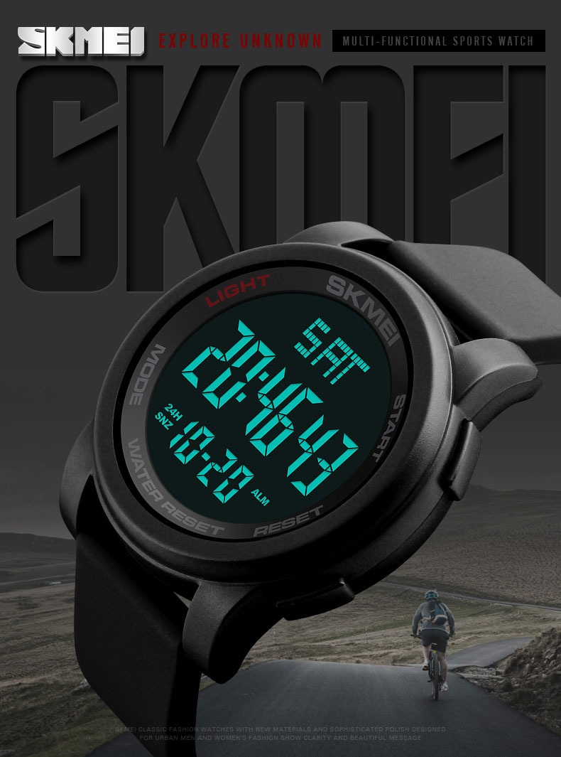 SKMEI Jam Tangan Digital Pria - DG1257 - Black 
