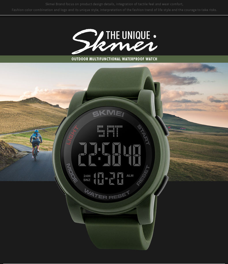 SKMEI Jam Tangan Digital Pria - DG1257 - Black 