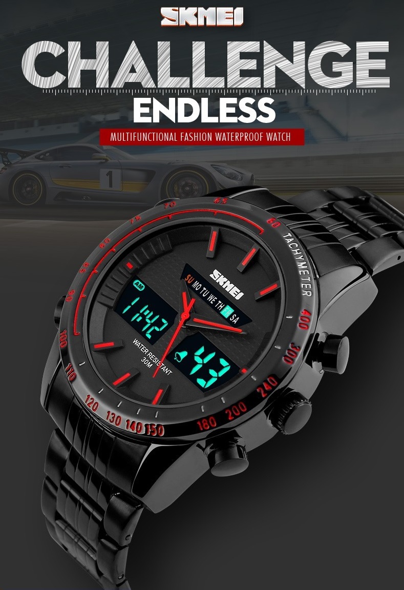 skmei jam tangan analog digital pria ad1131 black skmei jam tangan analog digital pria ad1131 black