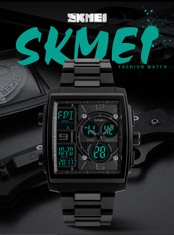 SKMEI Jam Tangan Analog Digital Sporty Pria - 1274 - Black 