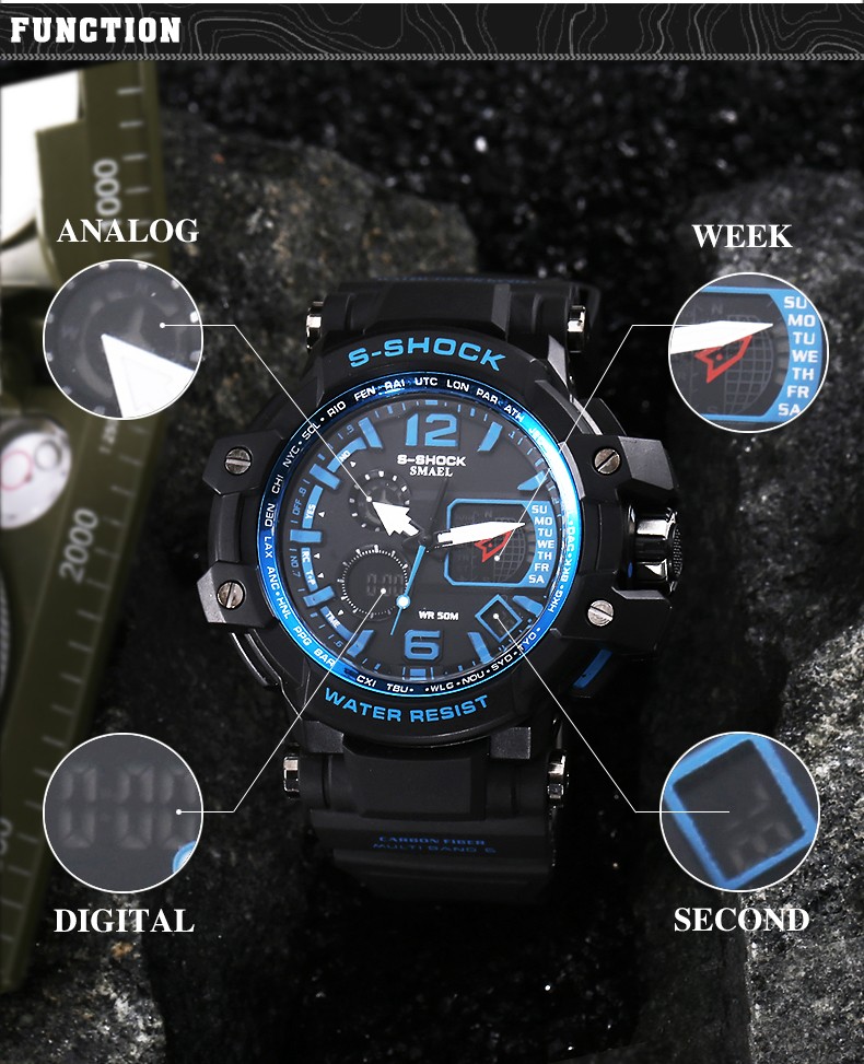 SMAEL Jam Tangan Digital Luminous - 1509 - White