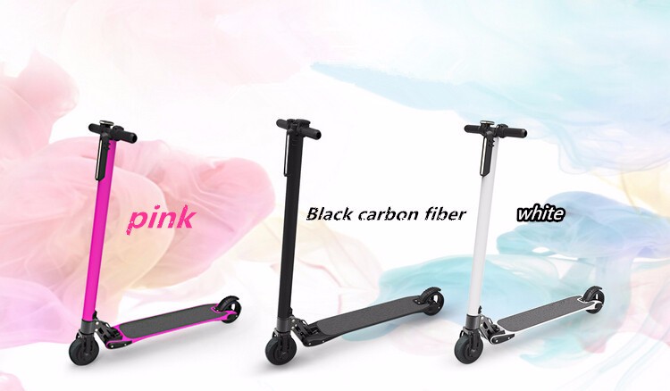 Skuter Elektrik Carbon Fiber 6KG 30KM - Black