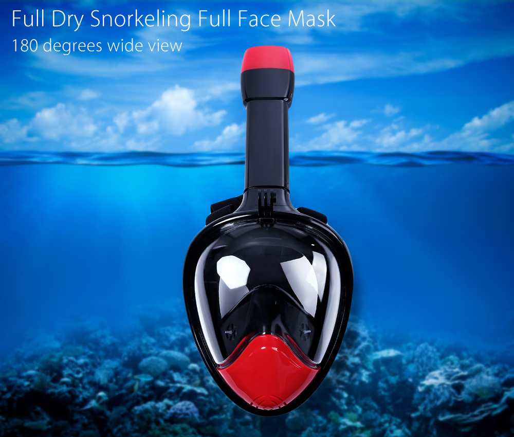 Snorkel Full Face Size L/XL dengan Mount GoPro Xiaomi Yi 