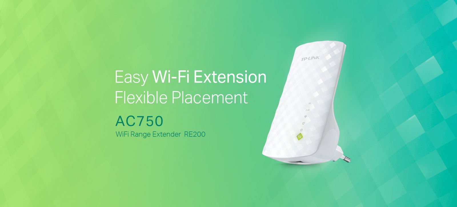 TP-LINK AC750 WiFi Range Extender - RE200 - White 