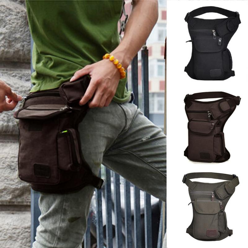 Tas Pinggang Kanvas Model Drop Leg - Army Green