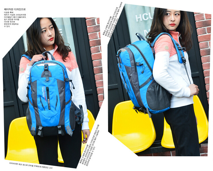 tas nylon material untuk Blue Ransel Tas 40L Travelling Backpack tas nylon material untuk Blue Ransel Tas 40L Travelling Backpack