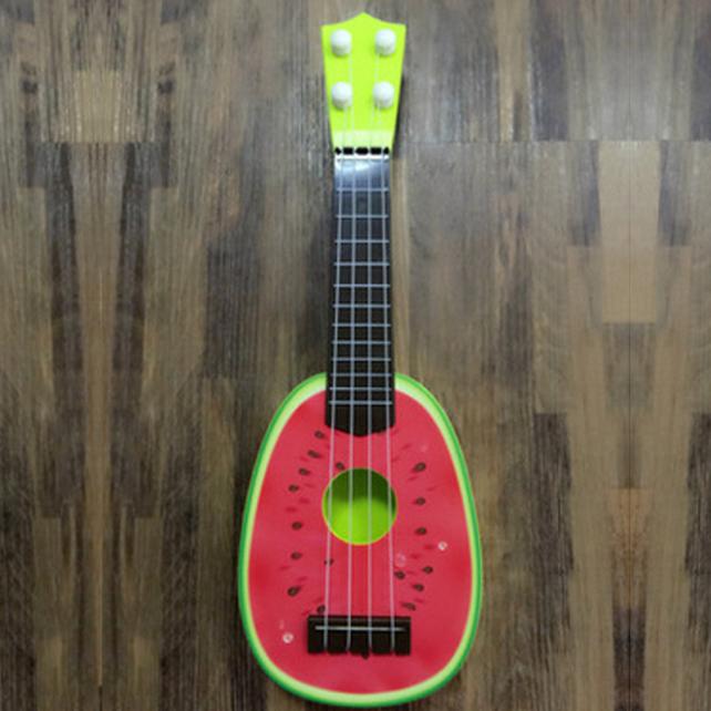 Ukulele Gitar Mainan Gambar  Buah  Buahan AK88 Red 