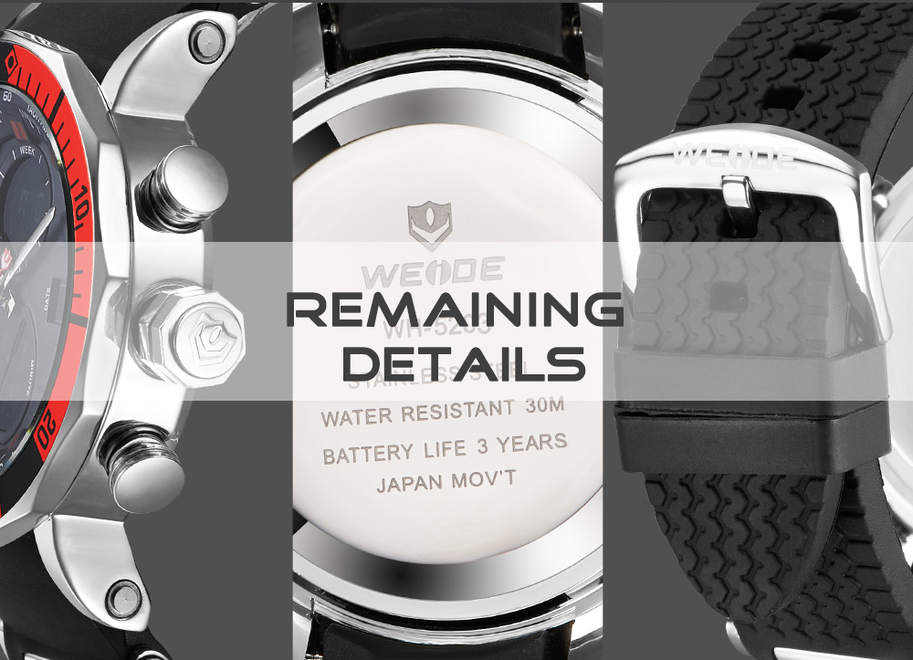 weide jam tangan analog pria dual time zone silicone weide jam tangan analog pria dual time zone silicone