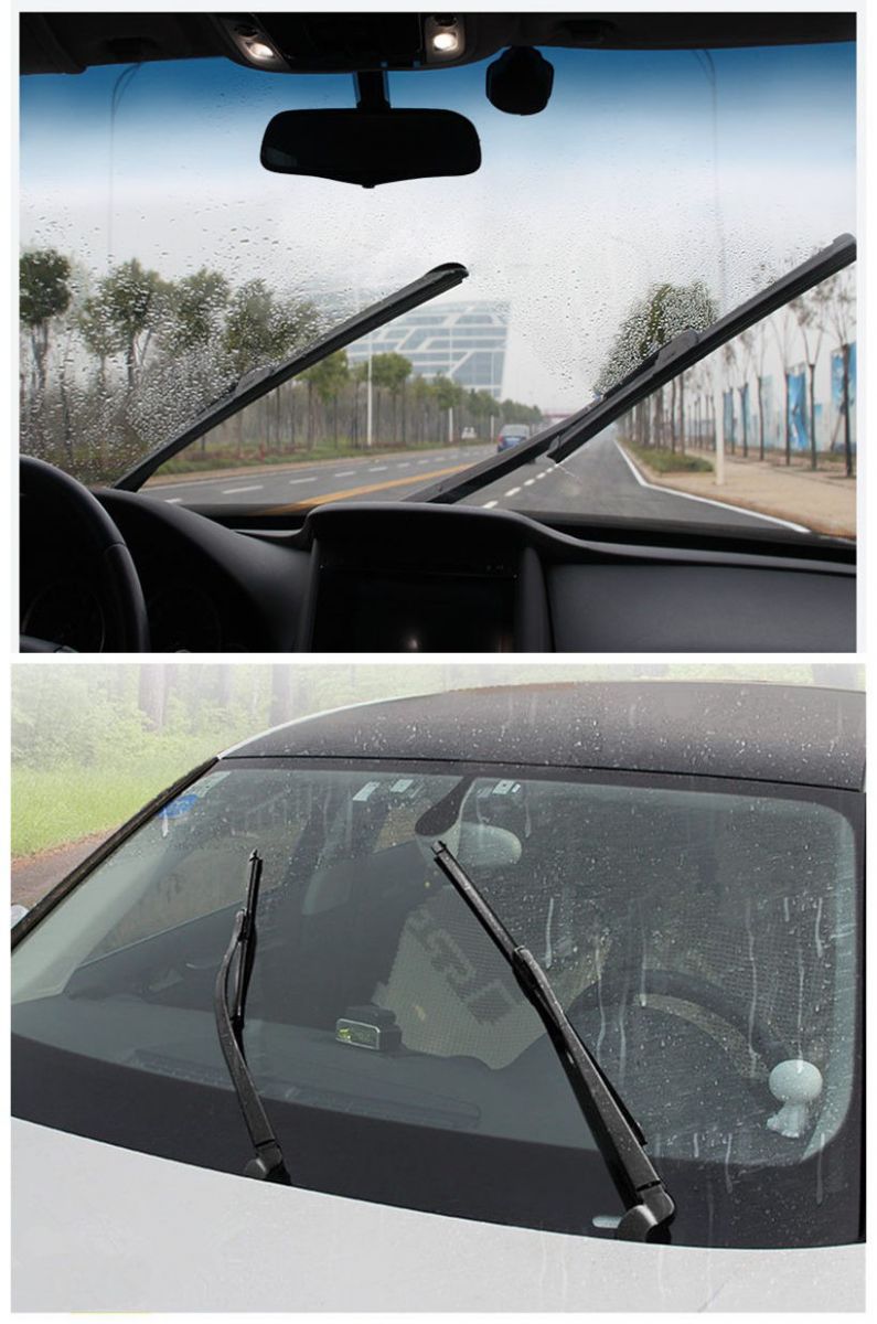 Wiper Blade Kaca Mobil Frameless U Shape Hook 21 Inch Black