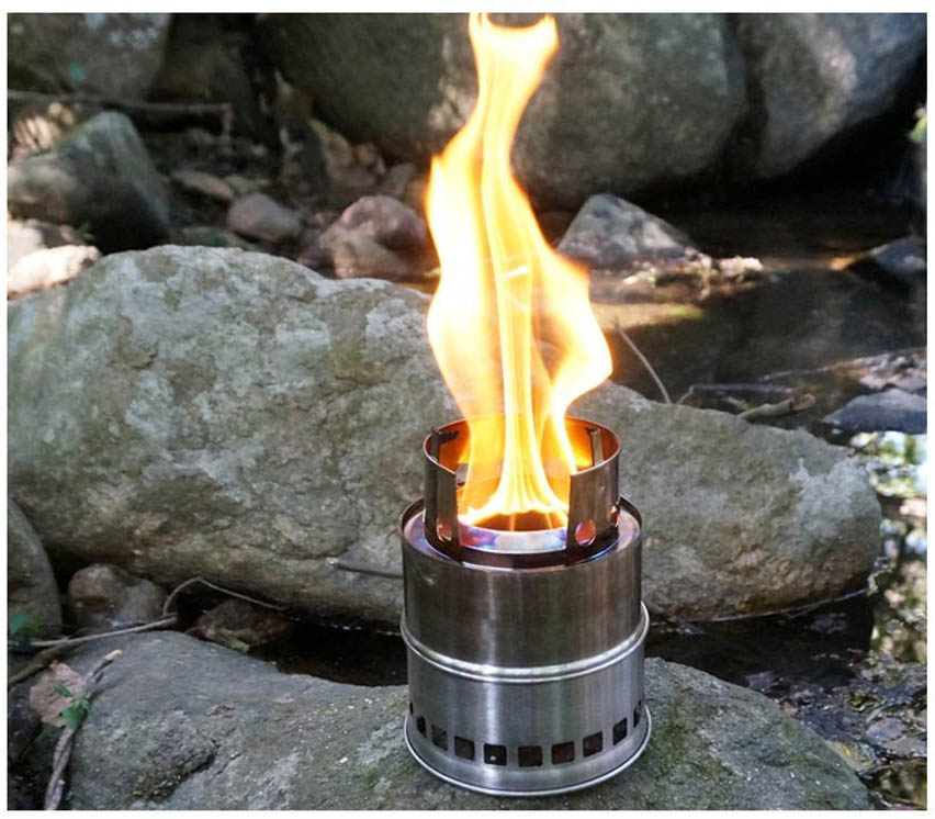 YUETOR Kompor Portable Bahan Kayu - Silver YUETOR Kompor Portable Bahan Kayu - Silver