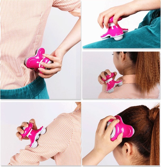 Triangle Mini Vibration Massager / Alat Pijit - Orange 