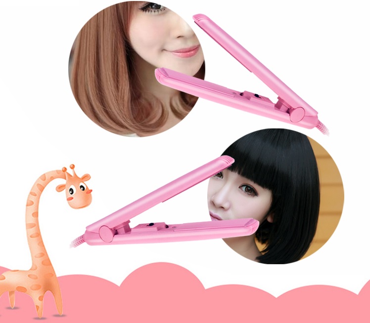 Mini Hair Straighteners Catok  Rambut  Mini Pink 