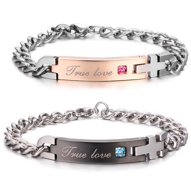  Gelang Couple  Titanium untuk Pria Black 