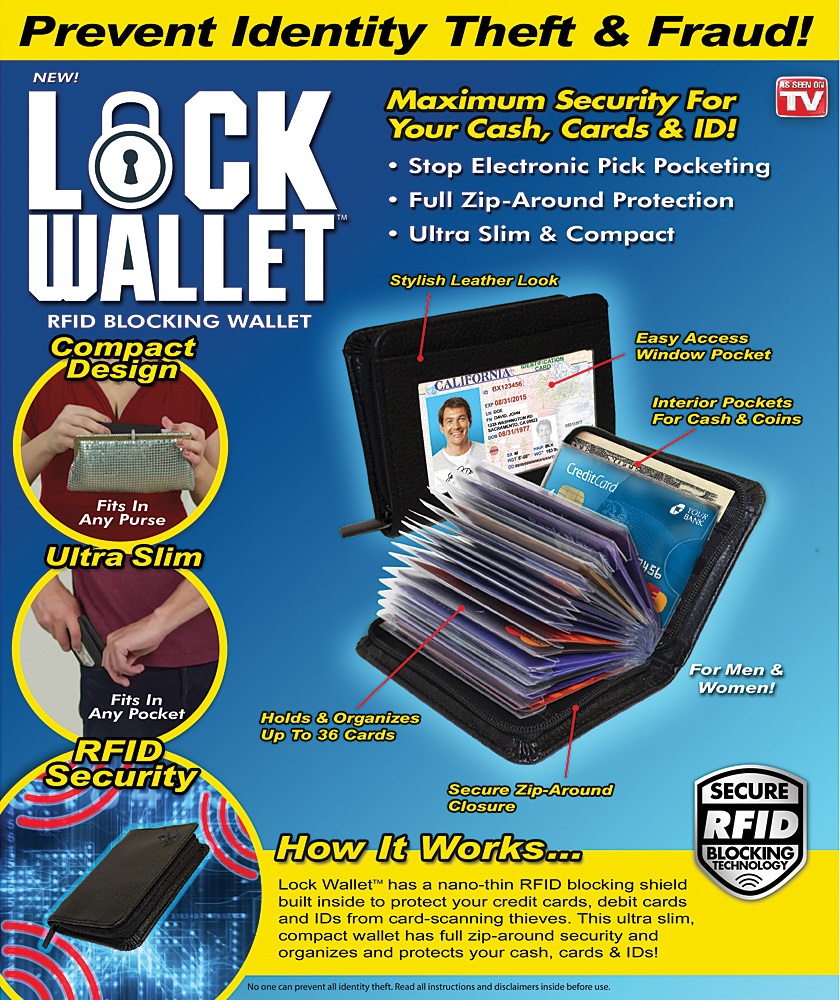 Overview of Lock Wallet Dompet Kartu Kredit Secure RFID Blocking - 789522