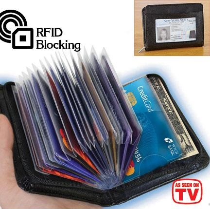 Credit Card Wallet. Dompet ini memiliki 36 buah komparmen untuk menaruh kartu kredit. Anda dapat menyimpan dan mengamankan semua kartu Anda didompet ini.