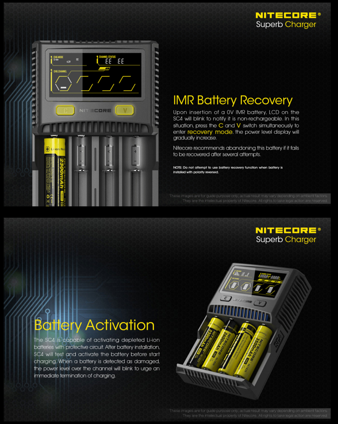 Nitecore Charger Baterai 4 Slot Li-ion NiMH - SC4