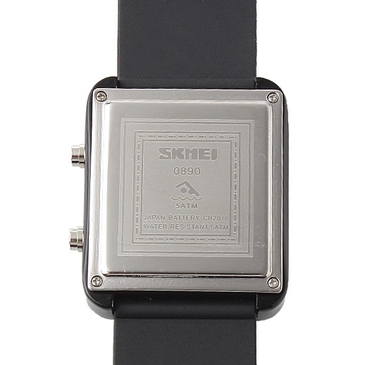 SKMEI Jam Tangan LED Trendi - 0890F - Black 