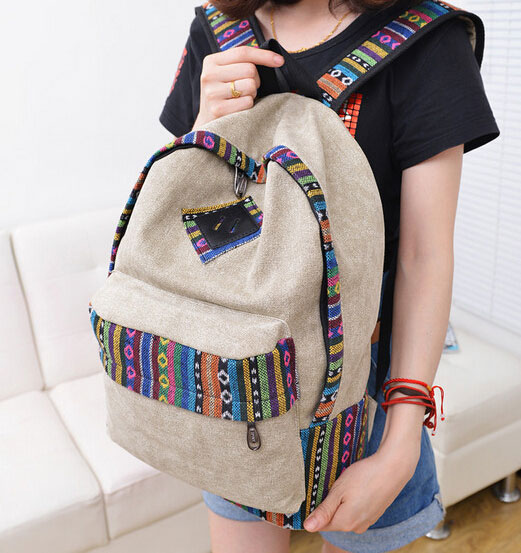 rajut tas serut model Canvas  Ransel Korea  Wanita JakartaNotebook.com   Tas Gray