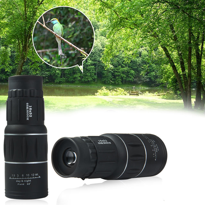 ... Bushnell Teropong Monokular 16x52 Focus and Zoom Lens Adjustable Telescope - Black - 5 ...