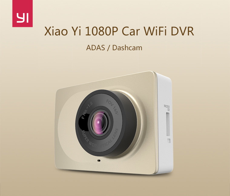 Xiaomi Yi Car Dashboard Camera 1080P - Golden 