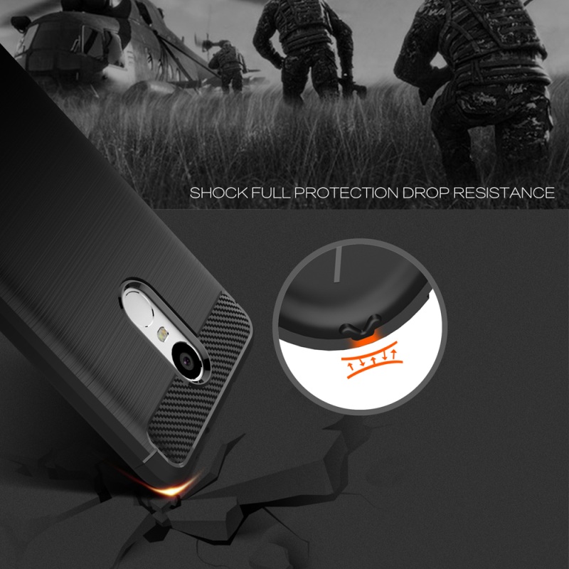 Carbon Fiber TPU Case Protector for Xiaomi Note 3 Black 3 .