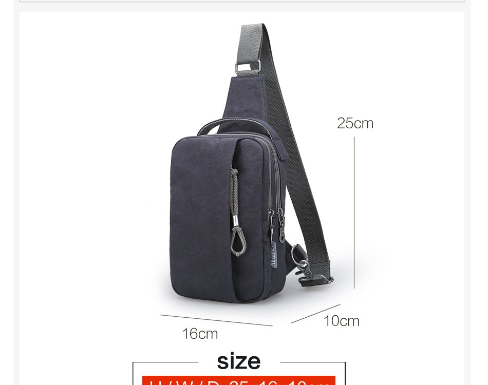 Muzee Tas Selempang dengan USB Charger Port dengan Dompet 