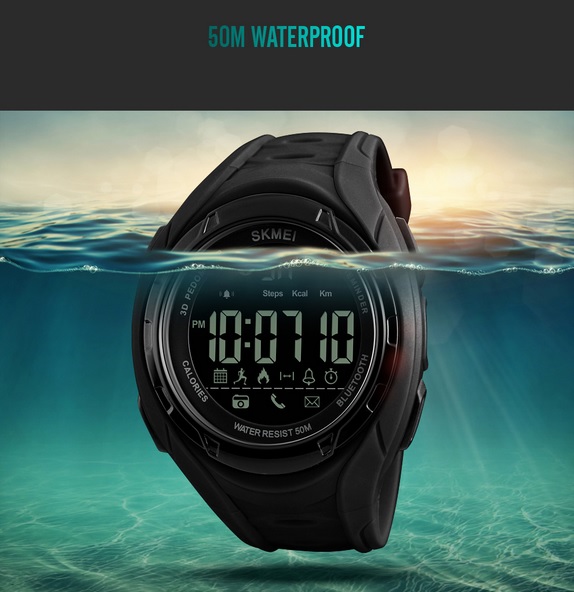 Skmei Jam Tangan Olahraga Smartwatch Bluetooth Dg1245 Bl Black Source · Smartwatch memiliki fitur waterproof Informasi lebih lengkap mengenai waterproof ...