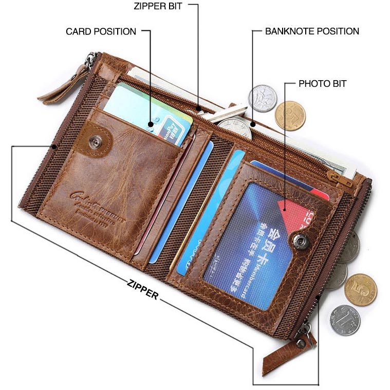 GUBINTU Dompet Pria bahan Kulit G406 Brown 