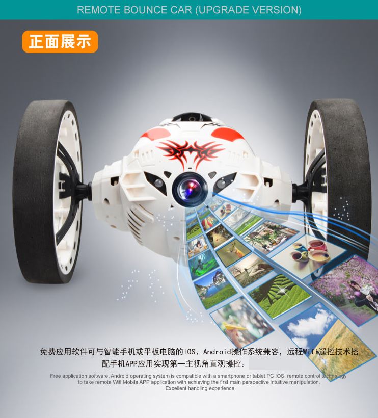 Mobil Remote Control Lompat Akrobatik RC Bounce Stunt 