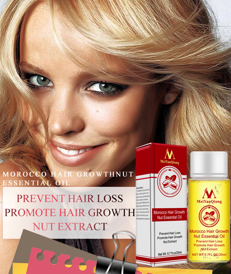 MeiYanQiong Serum Rambut Morocco Hair Growth Nut Essential