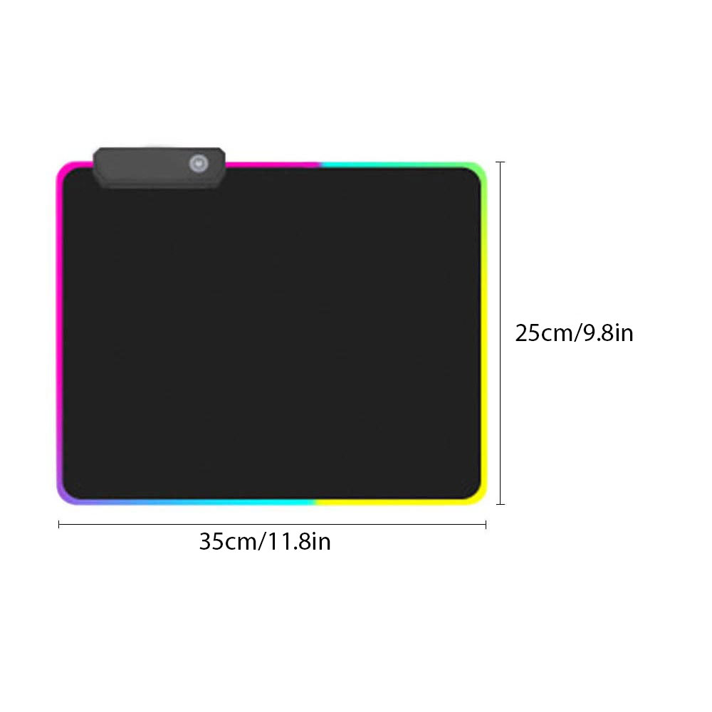 montian glowing led high precision gaming mouse pad rgb 250 x 350 x 4mm led 01 black jakartanotebook com