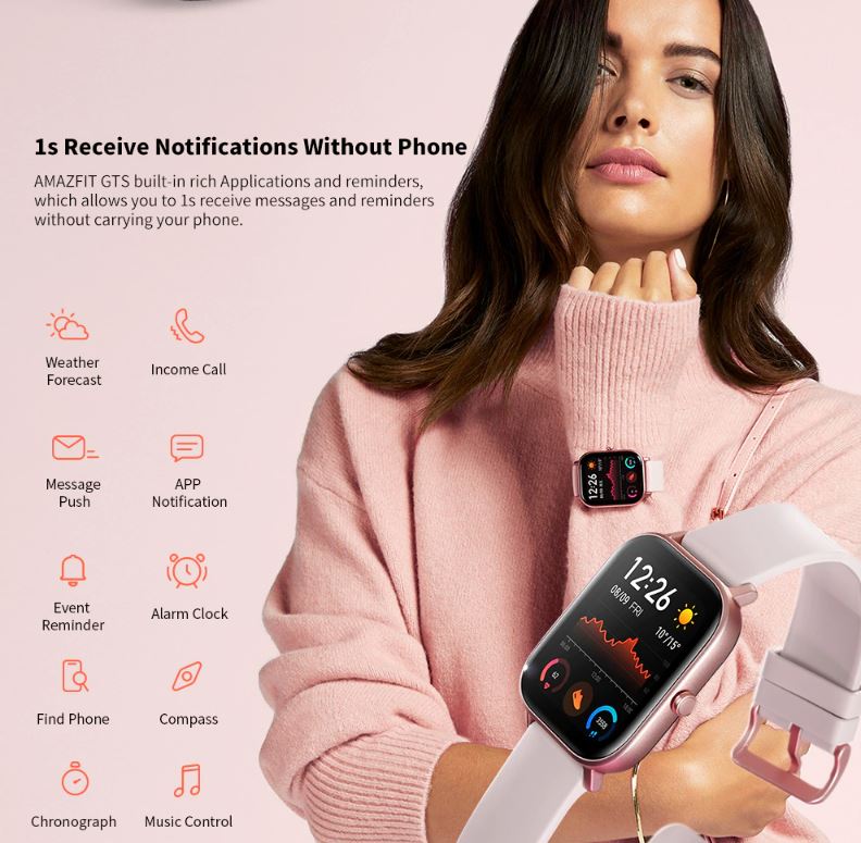 Xiaomi Amazfit GTS Sport Smartwatch Bluetooth 5.0 - A1914 - Black -  JakartaNotebook.com