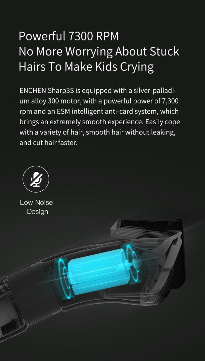 Xiaomi Enchen Sharp3S Alat Cukur Elektrik Hair Clipper