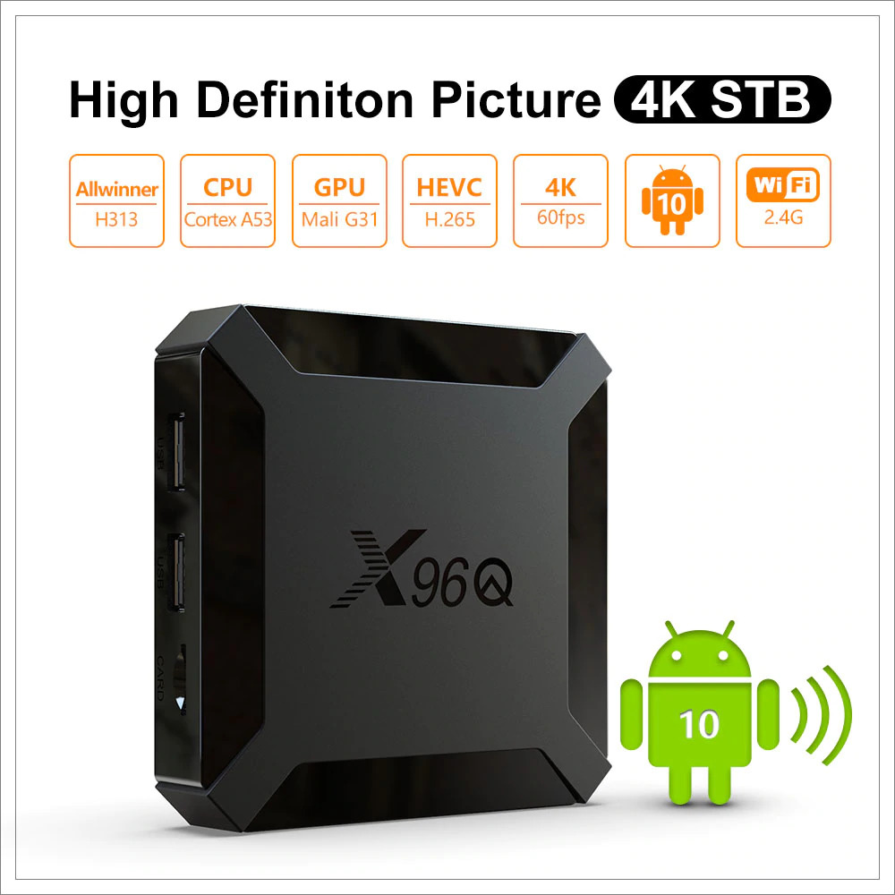 Dqidianz Mini Smart Tv Box 4k Android 10 2gb 16gb X96q Black Jakartanotebook Com